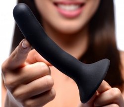 Strap-On Dildo klein Silikon schwarz