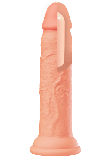 Strap-On Dildo m. Saugfuss 19cm Liquid Silicone hautfarben realistisch geformt Dual Density von HIDDEN DESIRE kaufen