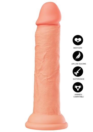 Strap-On Dildo m. Saugfuss 19cm Liquid Silicone hautfarben extrem hautähnlich realistisch von HIDDEN DESIRE kaufen