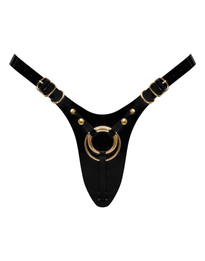 Strap-On Dildo Harness glossy black