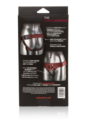 Strap-On Dildoharness Regal Empress Kunstleder bronzerot m. Schnalle O-Ring System von CALEXOTICS kaufen