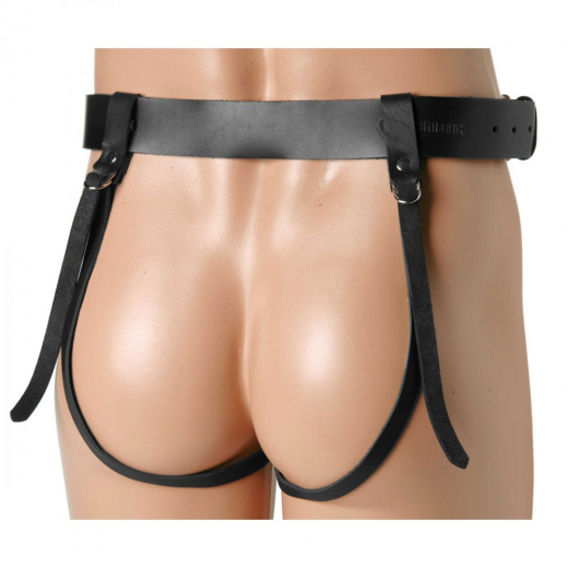 Strap-On Gürtel f. Herren Double Penetration Leder