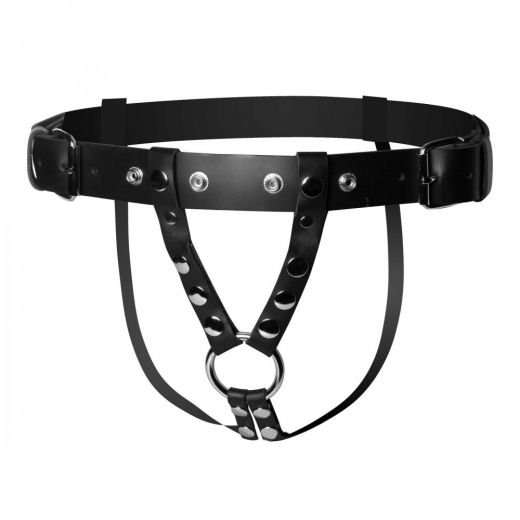 Strap-On Gürtel f. Herren Double Penetration Leder