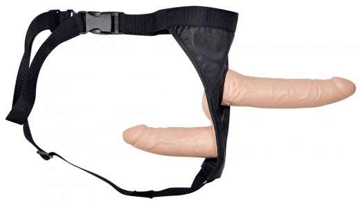 Strap-On Harness w. inner Dildo Double Dong