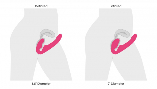 Strap-On Vibrator inflatable Ergo-Fit G-Pulse pink