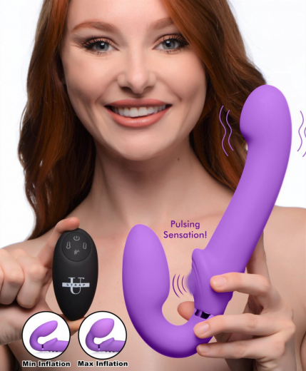 Strap-On Vibrator aufblasbar Ergo-Fit G-Pulse violett