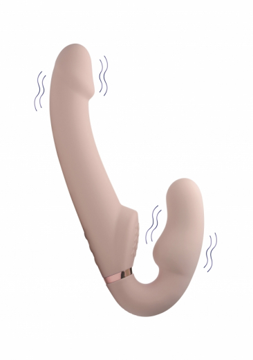 Strapless Strap-On Vibrator inflatable w. Remote Evoke