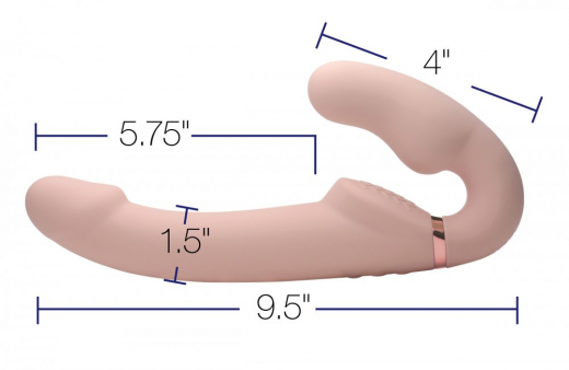 Strapless Strap-On Vibrator inflatable w. Remote Evoke
