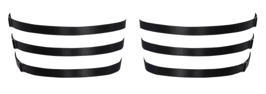 Straps-Strumpfbänder dreifach m. Strass Stretch-Riemen mit abnehmbaren Metallclip-Strumpfhaltern kaufen