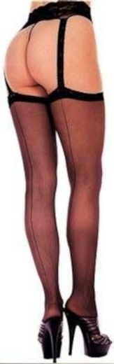 Collants Straps avec coutures ROUGE