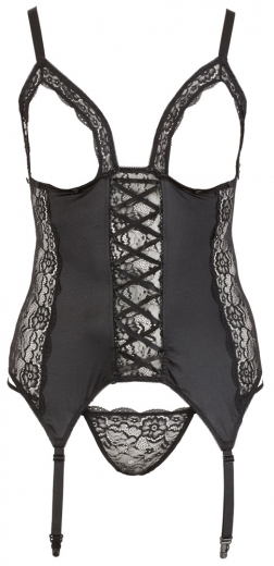 Suspender Shirt & Thong Satin & Lace large Sizes