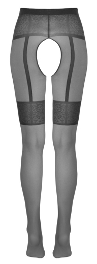 Tights open Crotch Suspender-Look