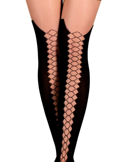 Strumpfhose ouvert Straps-Look Ballerina 2218 mit Netz-Stickerei am Po & Beinen günstig kaufen