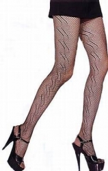 Strumpfhose ZickZack Netz aus Lycra