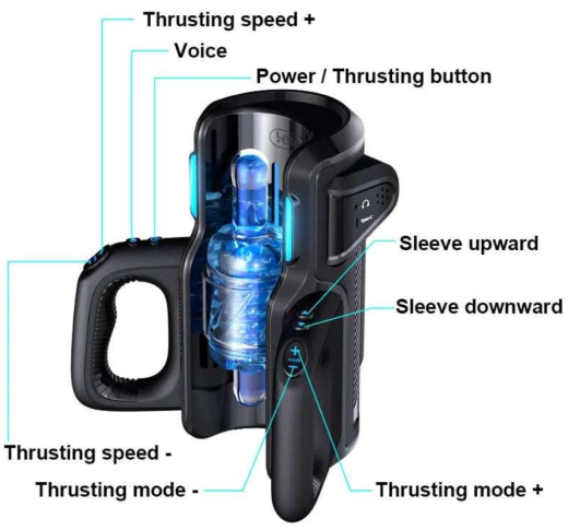 Super-Masturbator Leten SM500 Cannon King high-speed bis 700 Stösse pro Minute 2 Innenhüllen von LETEN kaufen