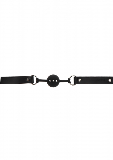 Taboom Ballknebel gelocht Silikon m. Kunstlederband schwarz
