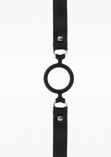 Taboom Ring-Gag Silicone w. PU-Leather Strap black