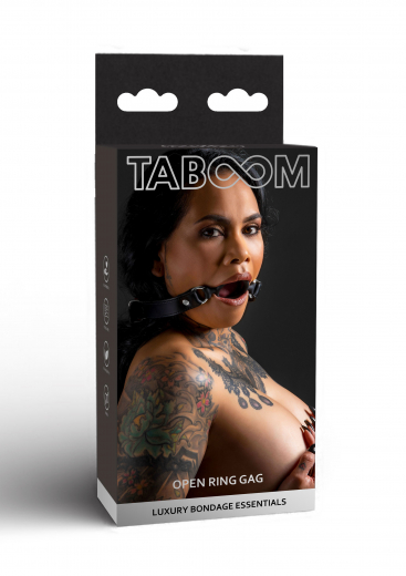 Taboom Ring-Gag Silicone w. PU-Leather Strap black