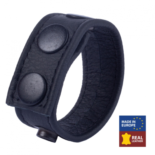 The-RED Cockring m. Druckverschluss Cocky Leder schwarz