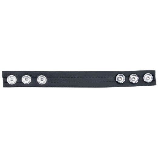 The-RED Cockring m. Druckverschluss Leder schwarz-weiss 30mm-55mm Durchmesser feines Rindsleder kaufen