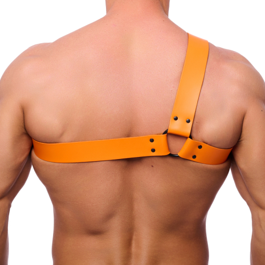 The-RED Shoulder-Harness Leather orange L-XL Roman-Style 2mm Cowhide black Metal Hardware by THE RED buy