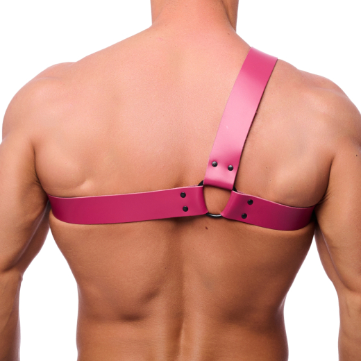 The-RED Shoulder-Harness Leather pink L-XL 2mm thick Cowhide with black Metal Hardware by THE RED buy cheap