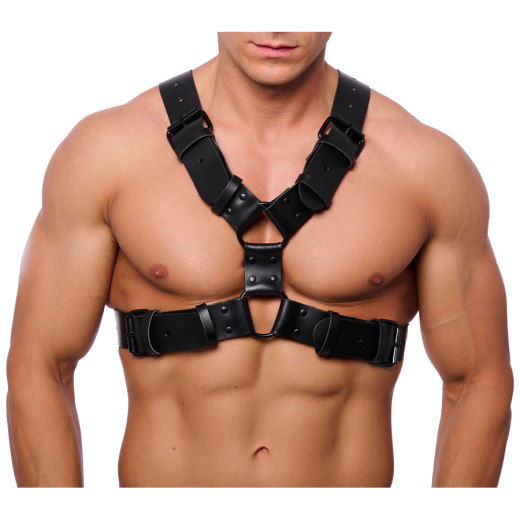 The-RED X-Harness Leder schwarz S-M