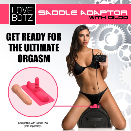 Saddle Pro 50X Adapter-Aufsatz m. Dildo von LOVEBOTZ als Zubehörteil Vac-U-Lock kompatibel aus Silikon kaufen