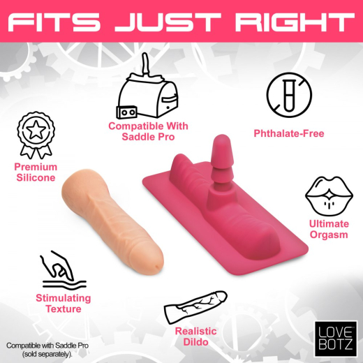 Saddle Pro 50X Adapter-Aufsatz m. Dildo von LOVEBOTZ als Zubehörteil Vac-U-Lock kompatibel Silikon kaufen