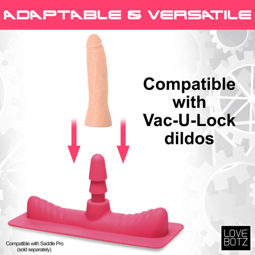 Saddle Pro 50X Adapter-Aufsatz m. Dildo von LOVEBOTZ Vac-U-Lock kompatibel aus weichem Silikon kaufen
