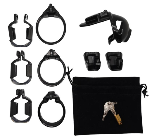 The-Vice Mach-2 Peniskäfig Micro schwarz ausbruchssicher 3 Cockringe & Auszieh-Schutzabdeckung kaufen