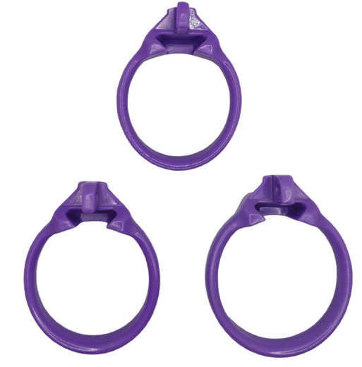 The-Vice Mach-2 Peniskäfig Micro violett Keuschheitskäfig 3 Cockringe & Auszieh-Schutzabdeckung int. Schloss kaufen