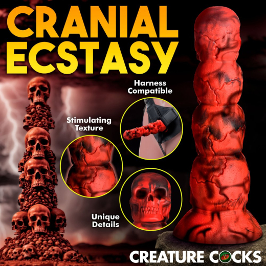 Totenkopf-Dildo Creature Cocks Doom m. Saugfuss Silikon Dual Density Technologie von CREATURE COCKS kaufen