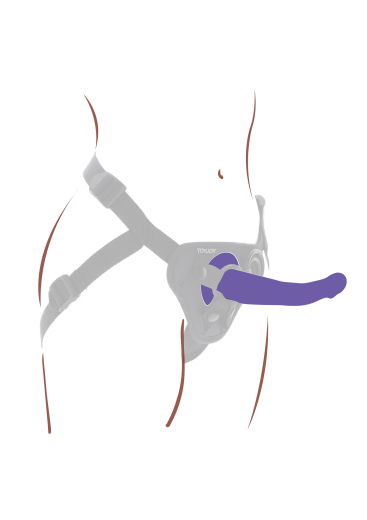 ToyJoy Dildo m. weiter Saugbasis Harness Dong small Silikon