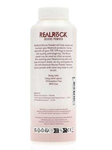 TPE Renewal Powder RealRock Revive 120g made of Cornstarch with light pleasant Honeysuckle Scent & Aloe Vera buy