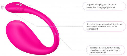 Tragbarer Kugelvibrator App-gesteuert Lovense Lush 3 sehr starker diskret tragbarer Kugelvibrator & APP günstig
