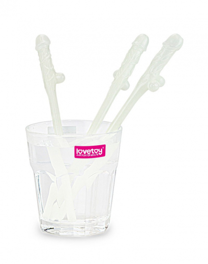 Drinking Straws Penis Glow-in-the-Dark 9-Pc. Polyethylene penis-shaped Mouthpiece Fun-Party Straws by LOVETOY buy