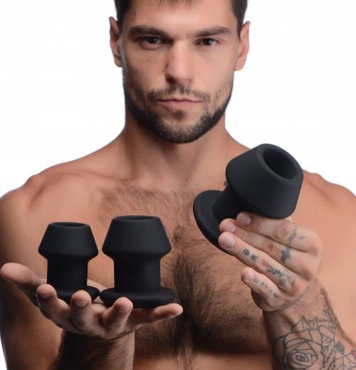 Tunnel-Plugs 3er-Set Gape-Grommets Silikon