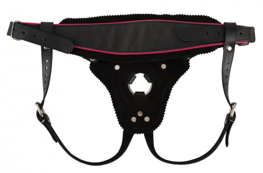 Umschnall-Dildogürtel Strap-On Jockstring Leder innen gepolstert aussen Glattleder per Schnallen einstellbar kaufen