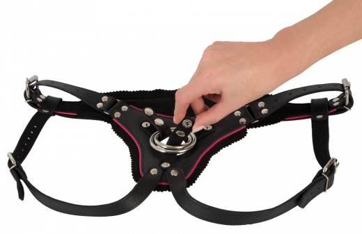 Umschnall-Dildogürtel Strap-On Jockstring Leder mittels 4 Schnallen einstellbar von ZADO günstig kaufen