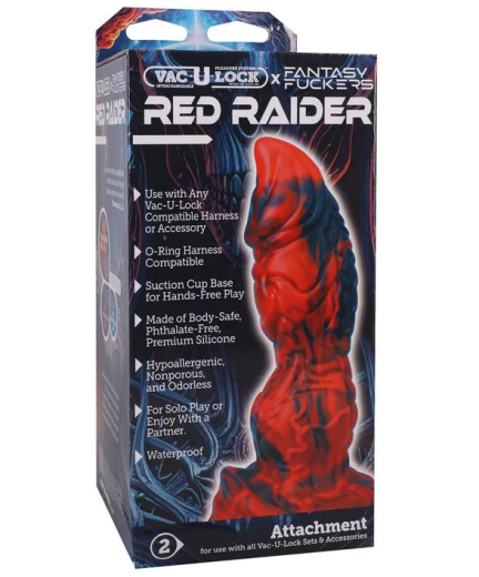 Vac-U-Lock Fantasy Fuckers Red Raider rot-schwarzer Fantasiedildo mit Saugfuss von DOC JOHNSON günstig kaufen