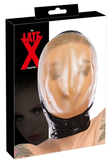 Vakuum Kopfhaube Latex mit kleinem Atemloch & transparentem Gesichtsfeld günstig kaufen
