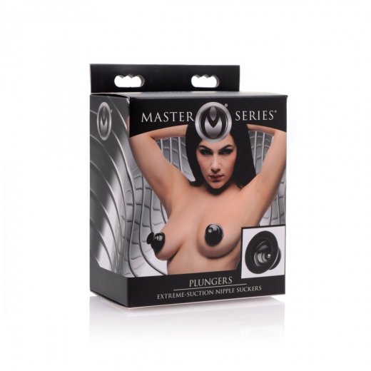 Vakuum Nippel-Sauger Extreme Plungers Silikon Saugschalen m. Druck-Design Brustwarzensauger von MASTER SERIES kaufen
