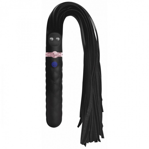 Vibrator Flogger Whip Vibra Lasher 9X Silicone & PU-Leather
