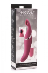 Vibrator Klitoris Sauger Shegasm Intense 2-in-1 doppelseitiig 12 Saugfunktionen & Vibration von SHEGASM kaufen