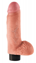 Vibrator m. abnehmbarem Saugfuss King Cock 7 Inch Balls haut