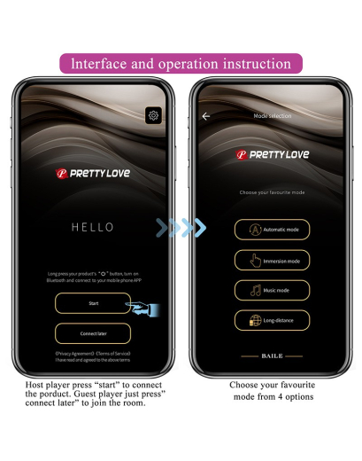 Vibrator m. E-Stim & App Homunculus Silikon Elektrosex-Vibrator von PRETTY LOVE Sextoys günstig kaufen