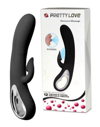 Vibrator Klitoris-Sauger Romance Sucking Silikon schwarz 12 Saugfunktionen 12 Vibrationsmodi PRETTY LOVE kaufen