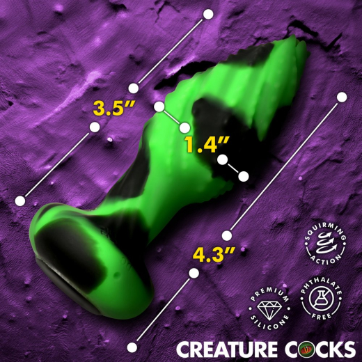 Butt Plug vibrating & squirming Eye of the Spawn Silicone 3x7 Rotation- & 3x7 Vibration Modes Classic shaped buy cheap
