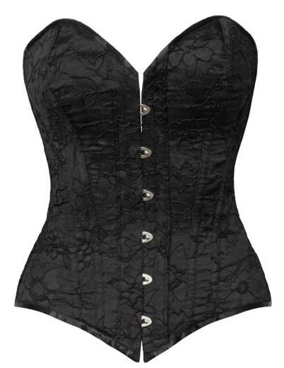 Vollbrust-Corsage trägerlos mattschwarz 6 Formstäbchen pro Seite von COTTELLI PARTY günstig kaufen